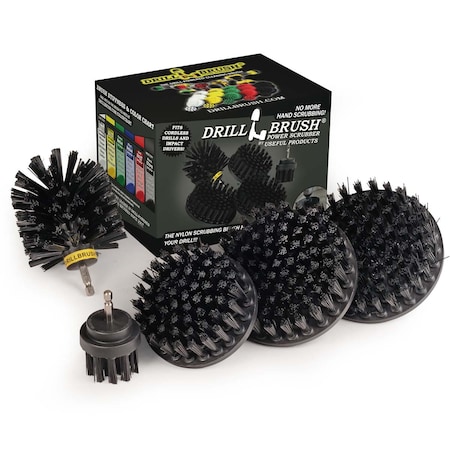 Drill Brush Power Scrubber By Useful Products 5 in W 5 in L Brush, Black K-S-5542O-QC-DB